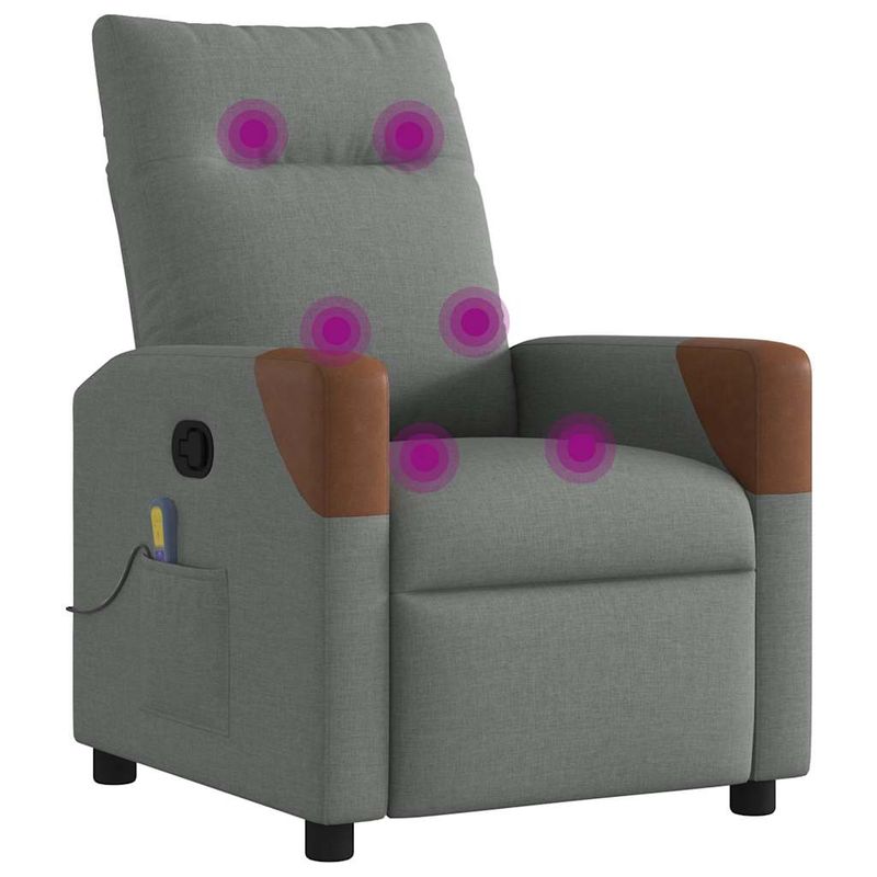 Ingrijire personala si Cosmetice - Sanatate si wellness - Articole wellness - Fotolii de masaj - Fotoliu de masaj rabatabil, gri inchis, material textil - Infinity.ro