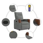 Ingrijire personala si Cosmetice - Sanatate si wellness - Articole wellness - Fotolii de masaj - Fotoliu de masaj rabatabil, gri inchis, material textil - Infinity.ro