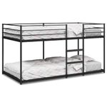 Casa si Gradina - Mobilier - Paturi si accesorii - Paturi - Pat supraetajat fara saltea negru 100x200 cm otel - Infinity.ro