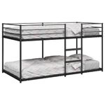 Casa si Gradina - Mobilier - Paturi si accesorii - Paturi - Pat supraetajat fara saltea negru 100x200 cm otel - Infinity.ro
