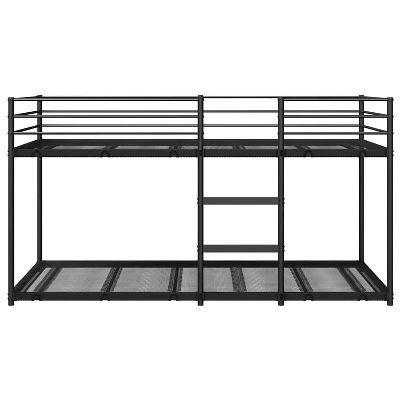 Casa si Gradina - Mobilier - Paturi si accesorii - Paturi - Pat supraetajat fara saltea negru 100x200 cm otel - Infinity.ro