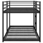 Casa si Gradina - Mobilier - Paturi si accesorii - Paturi - Pat supraetajat fara saltea negru 100x200 cm otel - Infinity.ro