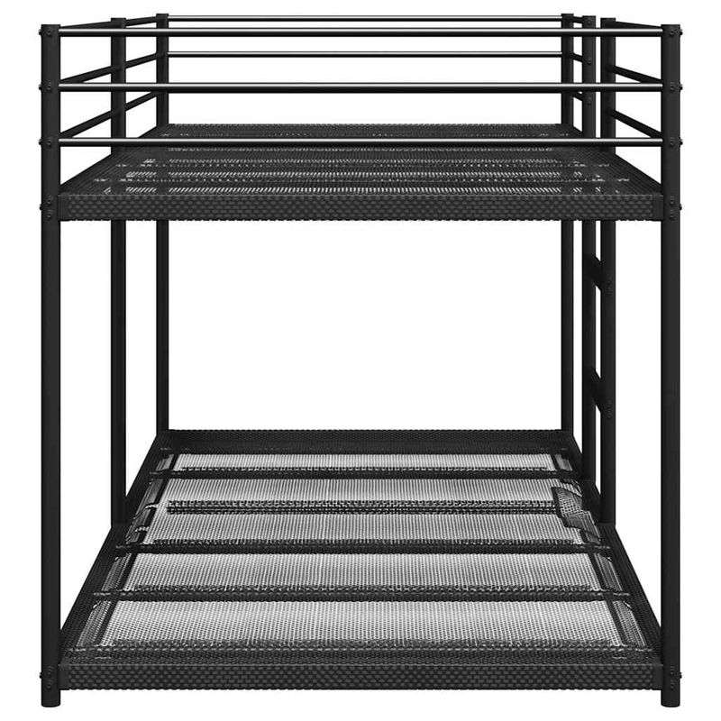 Casa si Gradina - Mobilier - Paturi si accesorii - Paturi - Pat supraetajat fara saltea negru 100x200 cm otel - Infinity.ro