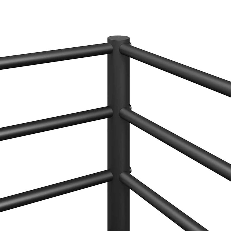 Casa si Gradina - Mobilier - Paturi si accesorii - Paturi - Pat supraetajat fara saltea negru 100x200 cm otel - Infinity.ro
