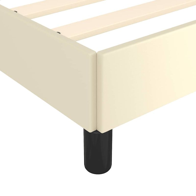 Casa si Gradina - Mobilier - Paturi si accesorii - Paturi - Cadru de pat fara saltea crema 120x190 cm piele artificiala - Infinity.ro