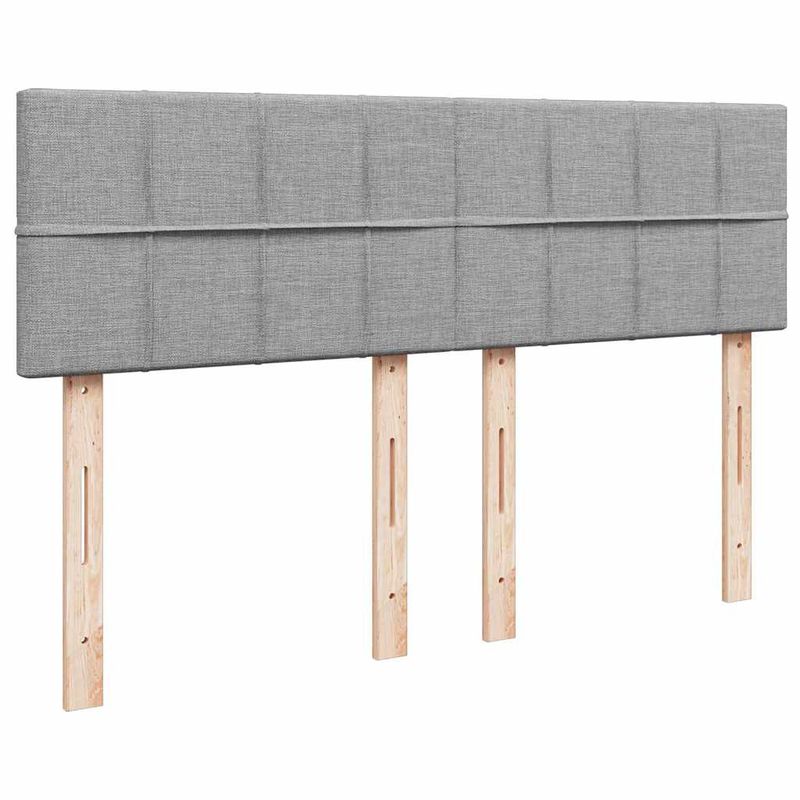 Casa si Gradina - Mobilier - Paturi si accesorii - Paturi - Cadru de pat otoman cu saltea tesatura gri deschis 140x190cm - Infinity.ro