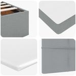 Casa si Gradina - Mobilier - Paturi si accesorii - Paturi - Cadru de pat otoman cu saltea tesatura gri deschis 140x190cm - Infinity.ro