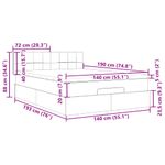 Casa si Gradina - Mobilier - Paturi si accesorii - Paturi - Cadru de pat otoman cu saltea tesatura gri deschis 140x190cm - Infinity.ro