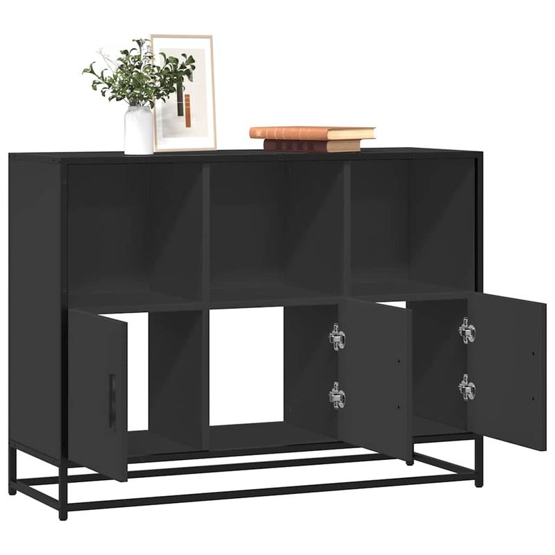 Casa si Gradina - Mobilier - Comode si corpuri - Comode - Dulap, negru, 100x35x76 cm, lemn prelucrat - Infinity.ro