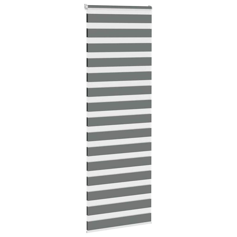 Casa si Gradina - Textile si covoare - Rulouri si jaluzele - Jaluzea tip zebra gri inchis latime tesatura 70,9 cm poliester, mărime 75x200 cm - Infinity.ro