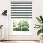 Casa si Gradina - Textile si covoare - Rulouri si jaluzele - Jaluzea tip zebra gri inchis latime tesatura 145,9 cm poliester, mărime 150x200 cm - Infinity.ro