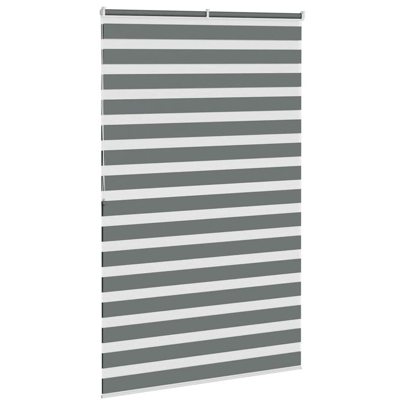 Casa si Gradina - Textile si covoare - Rulouri si jaluzele - Jaluzea tip zebra gri inchis latime tesatura 145,9 cm poliester, mărime 150x200 cm - Infinity.ro
