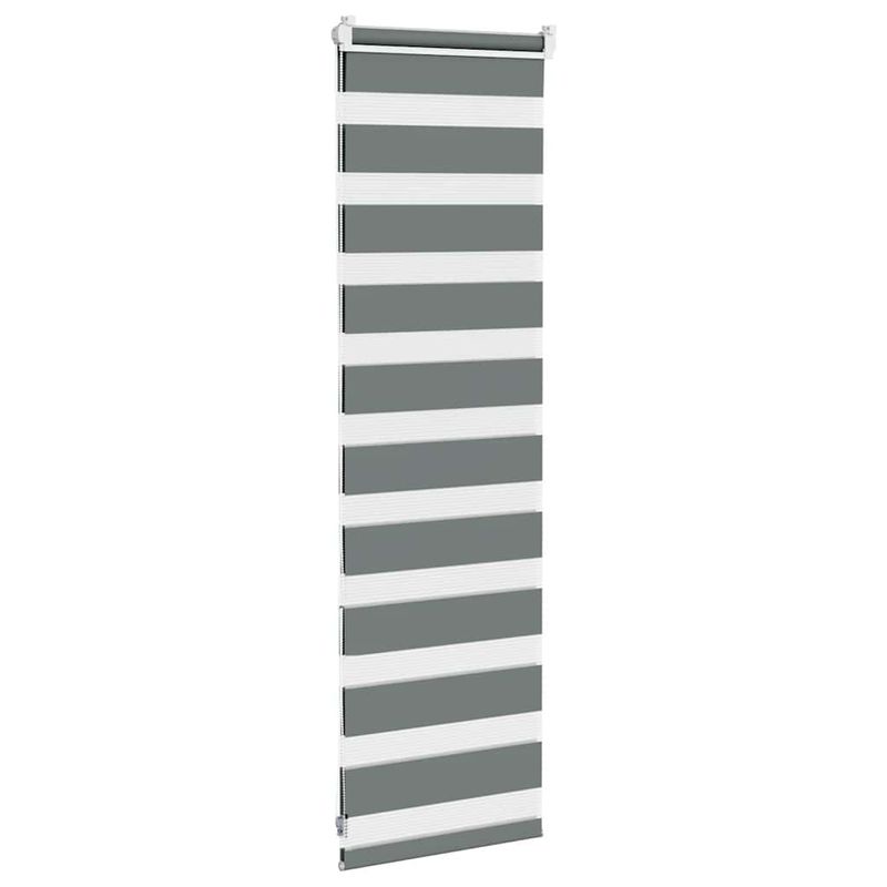 Casa si Gradina - Textile si covoare - Rulouri si jaluzele - Jaluzea tip zebra gri inchis latime tesatura 45,9 cm poliester, mărime 50x100 cm - Infinity.ro
