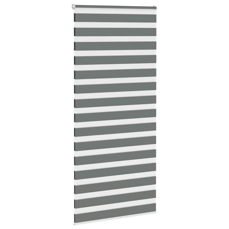 Casa si Gradina - Textile si covoare - Rulouri si jaluzele - Jaluzea tip zebra gri inchis latime tesatura 100,9 cm poliester, mărime 105x230 cm - Infinity.ro