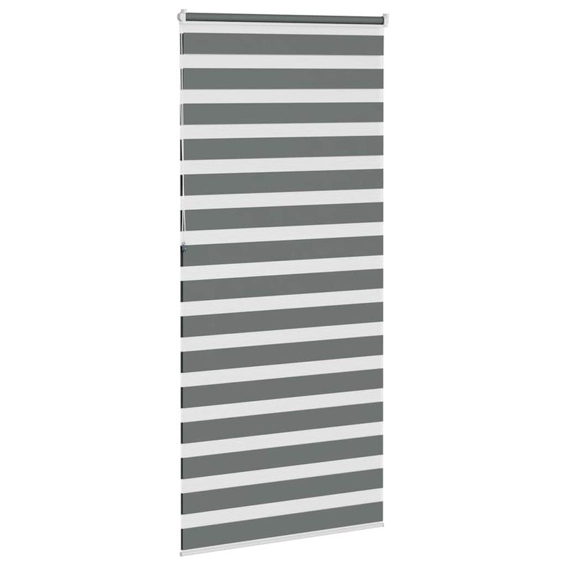 Casa si Gradina - Textile si covoare - Rulouri si jaluzele - Jaluzea tip zebra gri inchis latime tesatura 100,9 cm poliester, mărime 105x230 cm - Infinity.ro