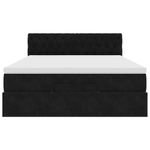 Casa si Gradina - Mobilier - Paturi si accesorii - Paturi - Cadru de pat otoman cu saltea neagra 140x190cm catifea - Infinity.ro