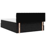 Casa si Gradina - Mobilier - Paturi si accesorii - Paturi - Cadru de pat otoman cu saltea neagra 140x190cm catifea - Infinity.ro