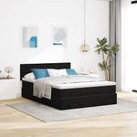 Casa si Gradina - Mobilier - Paturi si accesorii - Paturi - Cadru de pat otoman cu saltea neagra 140x190cm catifea - Infinity.ro