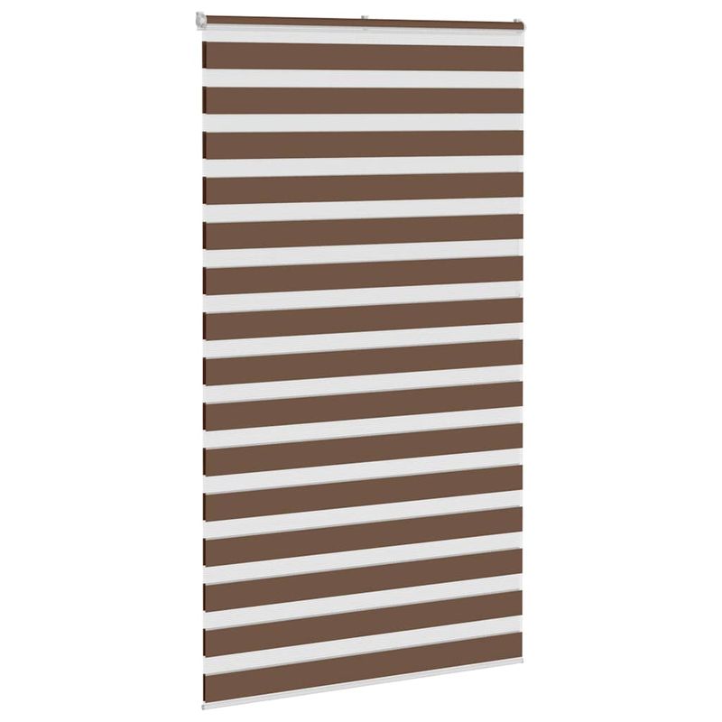 Casa si Gradina - Textile si covoare - Rulouri si jaluzele - Jaluzea tip zebra maro latime tesatura 130,9 cm poliester, mărime 135x230 cm - Infinity.ro