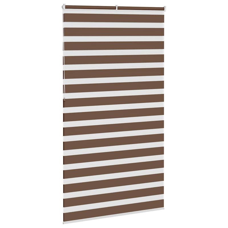 Casa si Gradina - Textile si covoare - Rulouri si jaluzele - Jaluzea tip zebra maro latime tesatura 130,9 cm poliester, mărime 135x230 cm - Infinity.ro