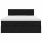 Casa si Gradina - Mobilier - Paturi si accesorii - Paturi - Cadru de pat otoman cu saltea neagra 140x190cm catifea - Infinity.ro