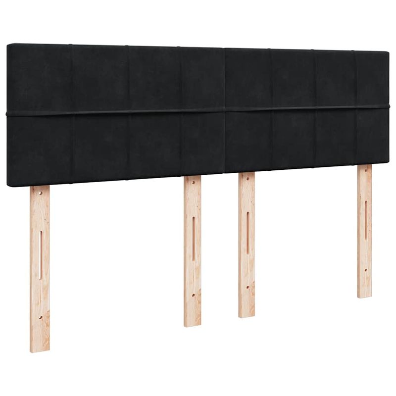 Casa si Gradina - Mobilier - Paturi si accesorii - Paturi - Cadru de pat otoman cu saltea neagra 140x190cm catifea - Infinity.ro