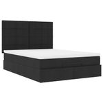 Casa si Gradina - Mobilier - Paturi si accesorii - Paturi - Cadru de pat otoman cu saltea tesatura neagra 140x190cm - Infinity.ro