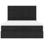 Casa si Gradina - Mobilier - Paturi si accesorii - Paturi - Cadru de pat otoman cu saltea tesatura neagra 140x190cm - Infinity.ro
