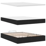 Casa si Gradina - Mobilier - Paturi si accesorii - Paturi - Cadru de pat otoman cu saltea tesatura neagra 140x190cm - Infinity.ro