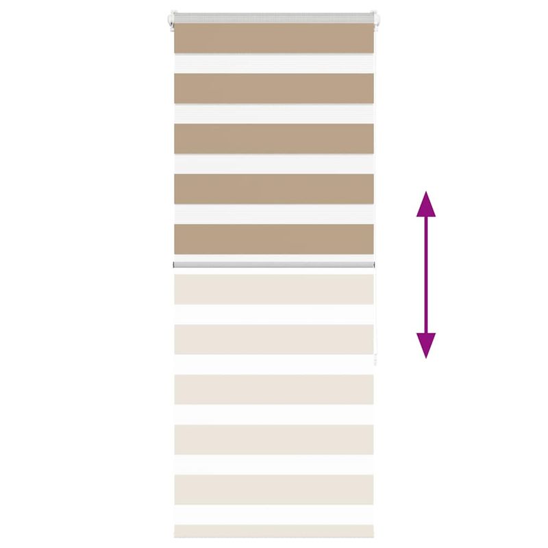 Casa si Gradina - Textile si covoare - Rulouri si jaluzele - Jaluzea tip zebra 55x150 cm latime tesatura 50,9 cm poliester, sand brown - Infinity.ro