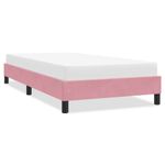 Casa si Gradina - Mobilier - Paturi si accesorii - Paturi - Cadru de pat fara saltea roz 90x210 cm catifea - Infinity.ro