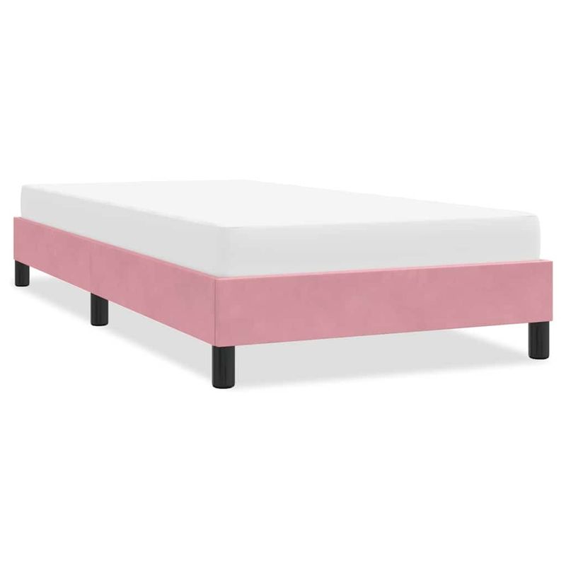 Casa si Gradina - Mobilier - Paturi si accesorii - Paturi - Cadru de pat fara saltea roz 90x210 cm catifea - Infinity.ro