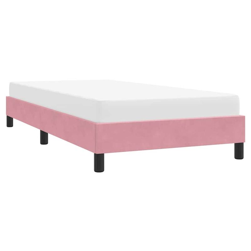 Casa si Gradina - Mobilier - Paturi si accesorii - Paturi - Cadru de pat fara saltea roz 90x210 cm catifea - Infinity.ro