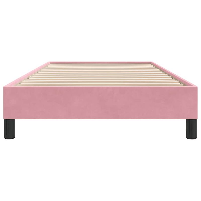 Casa si Gradina - Mobilier - Paturi si accesorii - Paturi - Cadru de pat fara saltea roz 90x210 cm catifea - Infinity.ro