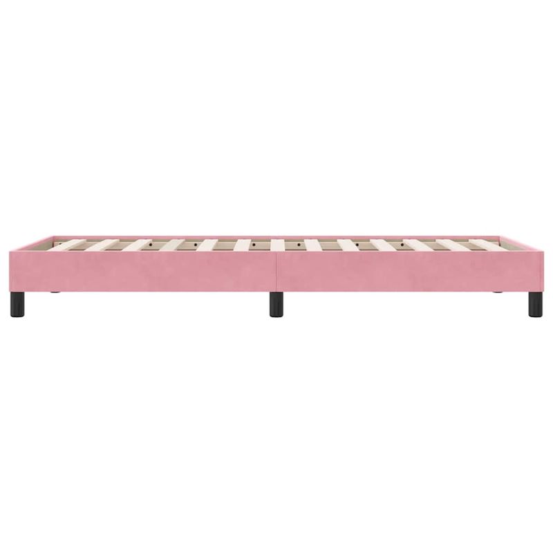 Casa si Gradina - Mobilier - Paturi si accesorii - Paturi - Cadru de pat fara saltea roz 90x210 cm catifea - Infinity.ro