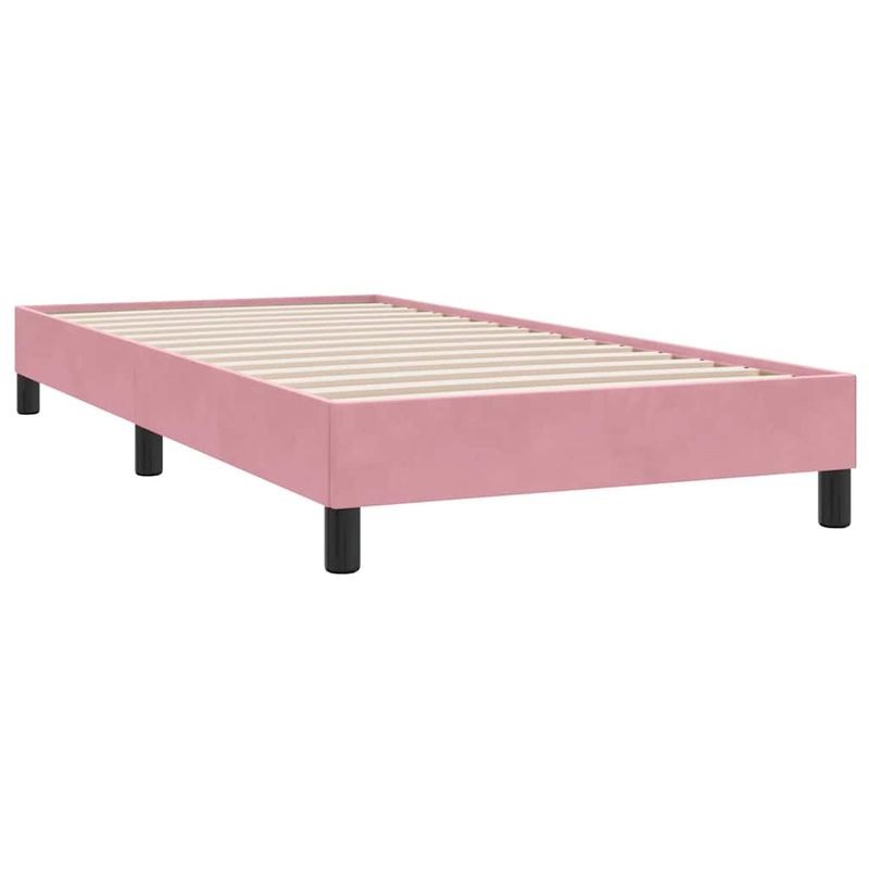 Casa si Gradina - Mobilier - Paturi si accesorii - Paturi - Cadru de pat fara saltea roz 90x210 cm catifea - Infinity.ro
