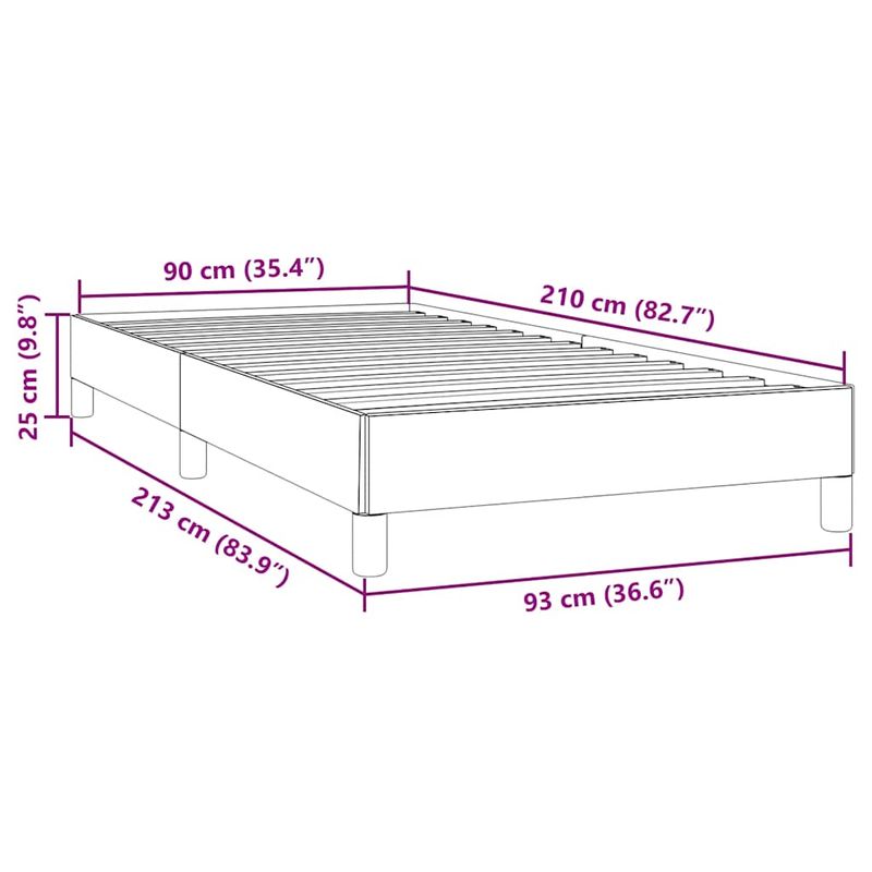 Casa si Gradina - Mobilier - Paturi si accesorii - Paturi - Cadru de pat fara saltea roz 90x210 cm catifea - Infinity.ro