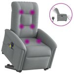Ingrijire personala si Cosmetice - Sanatate si wellness - Articole wellness - Fotolii de masaj - Fotoliu electric masaj rabatabil cu ridicare, gri inchis textil - Infinity.ro