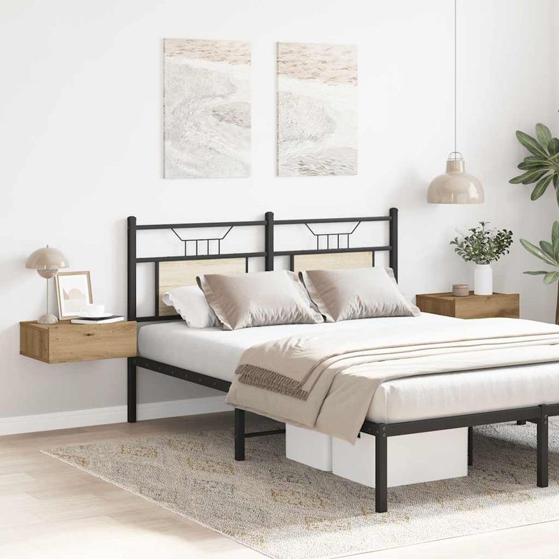 Casa si Gradina - Mobilier - Comode si corpuri - Noptiere - Noptiere plutitoare 2 buc Stejar Artisan Lemn prelucrat - Infinity.ro