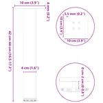 Casa si Gradina - Mobilier - Feronerie si accesorii mobila - Picioare masuta de cafea 4 buc Otel natural 42-44 cm Otel, mărime 42-44 cm (40 mm) - Infinity.ro