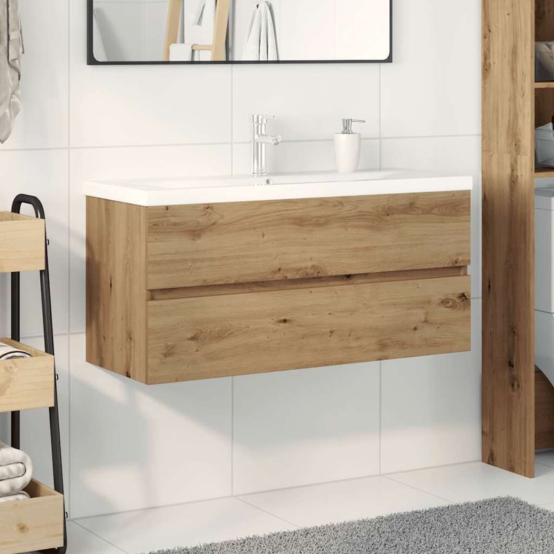 Casa si Gradina - Mobilier - Mobilier baie - Comode baie - Dulap pentru chiuveta cu chiuveta incorporata si robinet - Infinity.ro
