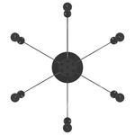 Casa si Gradina - Corpuri si surse de iluminat - Veioze si lampi - Lampi de veghe - Lampa suspendata cu 6 suporturi E27 metal negru - Infinity.ro