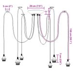 Casa si Gradina - Corpuri si surse de iluminat - Veioze si lampi - Lampi de veghe - Lampa suspendata cu 6 suporturi E27 metal negru - Infinity.ro