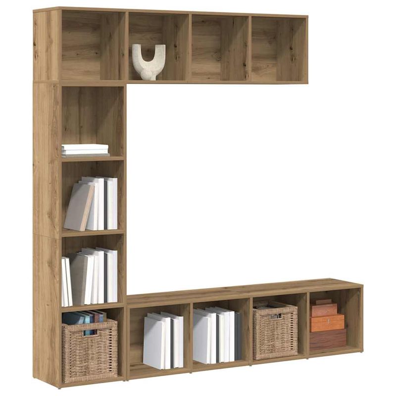 Casa si Gradina - Mobilier - Biblioteci si rafturi - Biblioteci - Dulapuri de carti 3 buc Lemn prelucrat de stejar artizanal - Infinity.ro