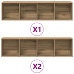 Casa si Gradina - Mobilier - Biblioteci si rafturi - Biblioteci - Dulapuri de carti 3 buc Lemn prelucrat de stejar artizanal - Infinity.ro