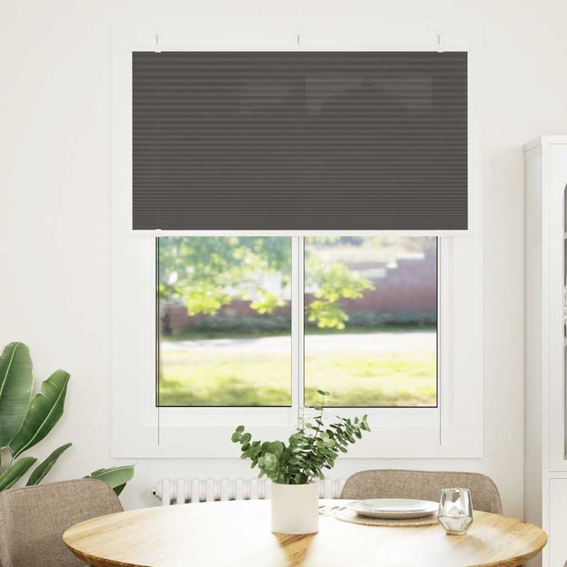 Casa si Gradina - Textile si covoare - Rulouri si jaluzele - Jaluza plisata negru 110x100 cm Latime tesatura 109,4 cm - Infinity.ro
