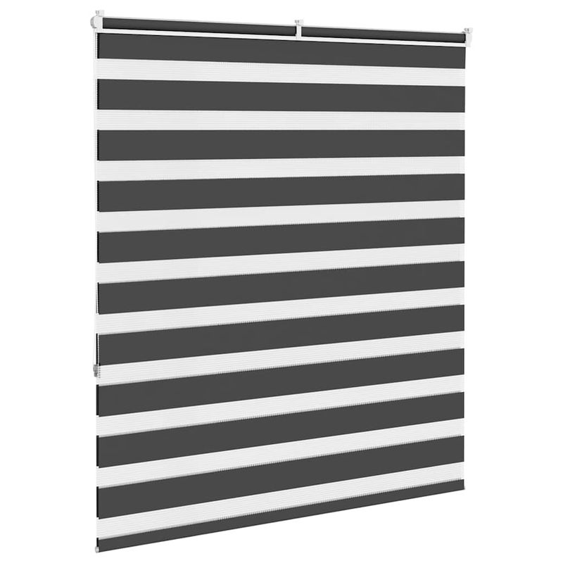 Casa si Gradina - Textile si covoare - Rulouri si jaluzele - Jaluzea tip zebra neagra latime tesatura 130,9 cm poliester, mărime 135x150 cm - Infinity.ro
