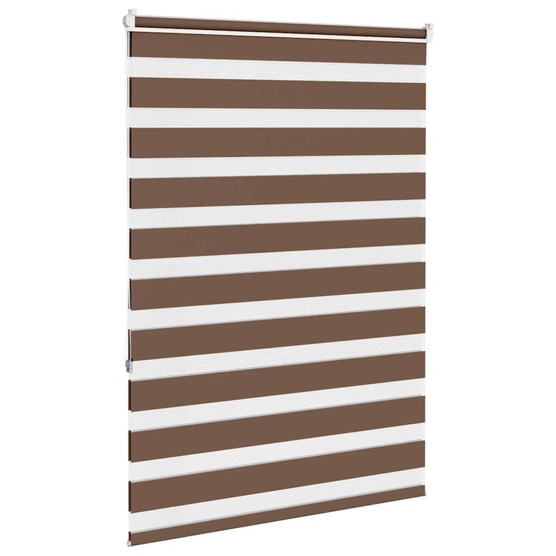 Casa si Gradina - Textile si covoare - Rulouri si jaluzele - Jaluzea tip zebra maro latime tesatura 95,9 cm poliester, mărime 100x150 cm - Infinity.ro