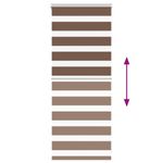 Casa si Gradina - Textile si covoare - Rulouri si jaluzele - Jaluzea tip zebra maro latime tesatura 55,9 cm poliester, mărime 60x100 cm - Infinity.ro