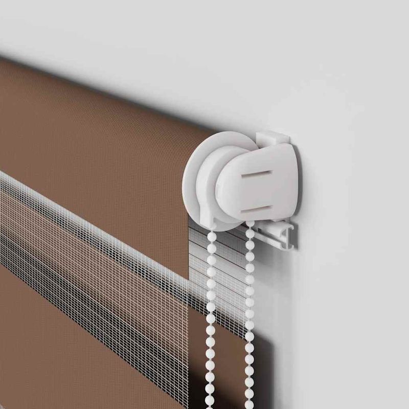 Casa si Gradina - Textile si covoare - Rulouri si jaluzele - Jaluzea tip zebra maro latime tesatura 55,9 cm poliester, mărime 60x100 cm - Infinity.ro